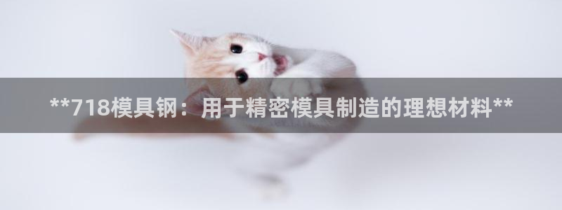 太阳集团游戏城旧版2.1.9：**718模具钢：用于精密模具制造的理想材料**