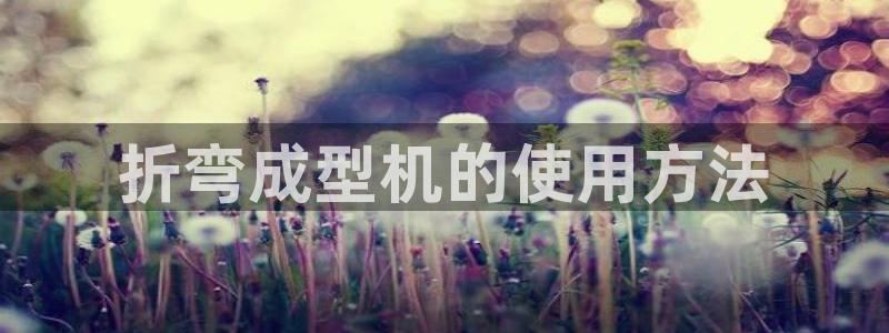 太阳集团app首页：折弯成型机的使用方法