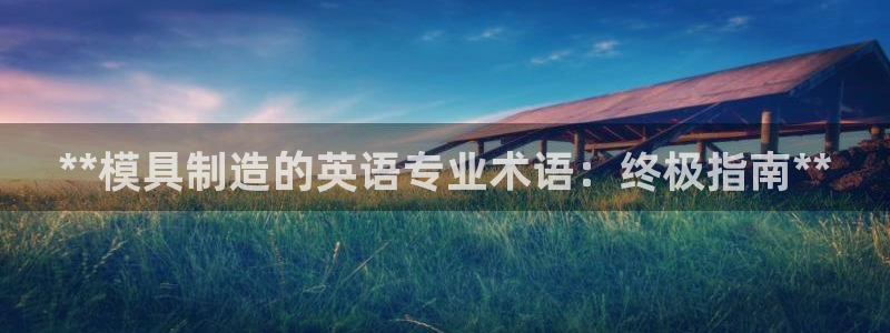 太阳集团游戏平台：**模具制造的英语专业术语：终极指南**