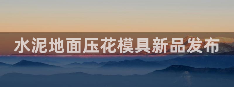 澳门太阳集团老板洗米华：水泥地面压花模具新品发布