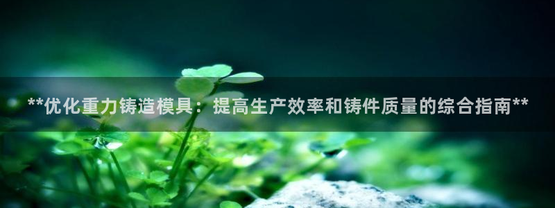 太阳app下载网址进入：**优化重力铸造模具：提高生产效率和铸件质量的综合指南**